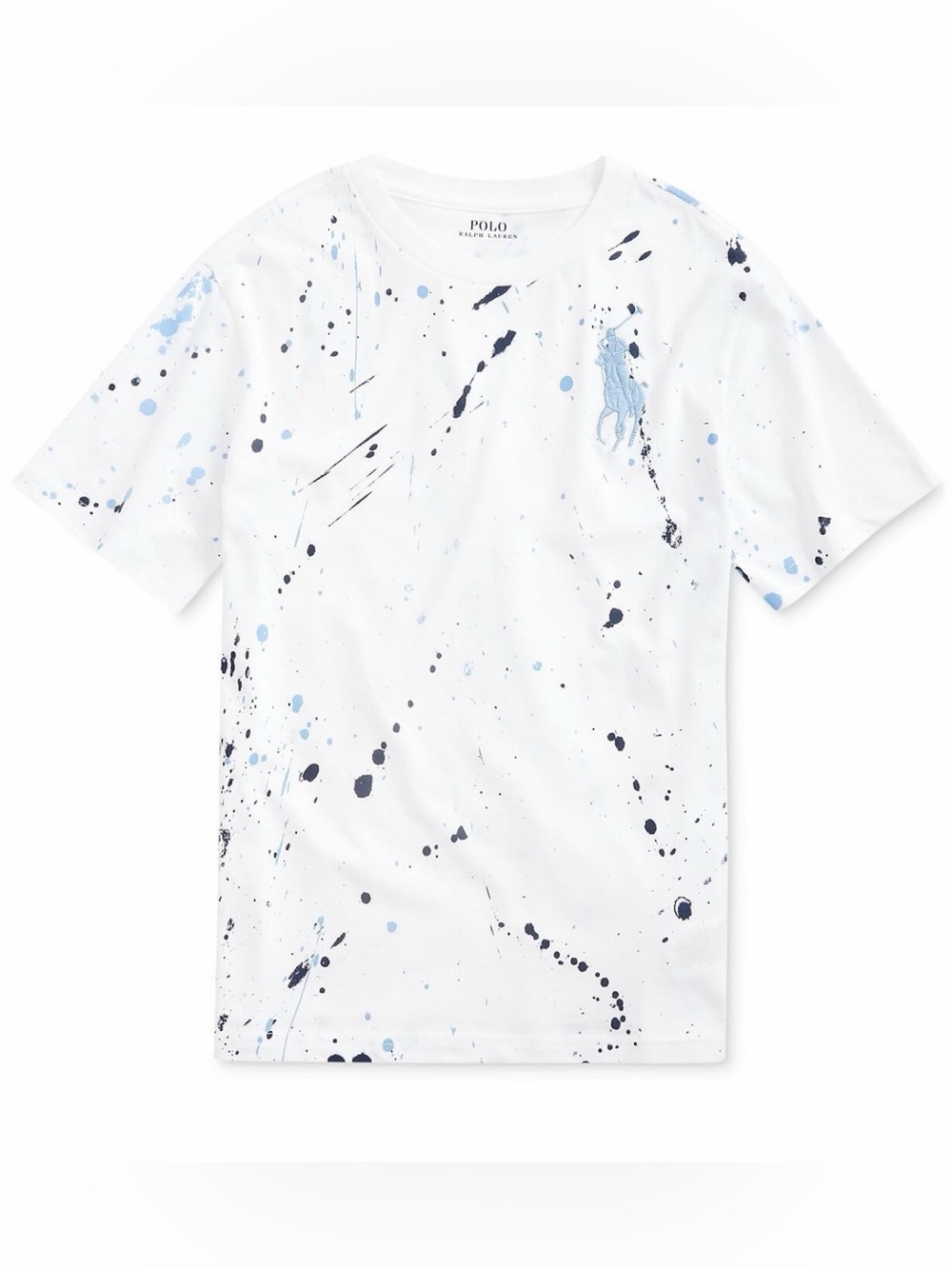 POLO Ralph Lauren Big Pony Embroidered Paint Splatter Cotton Tee - 5